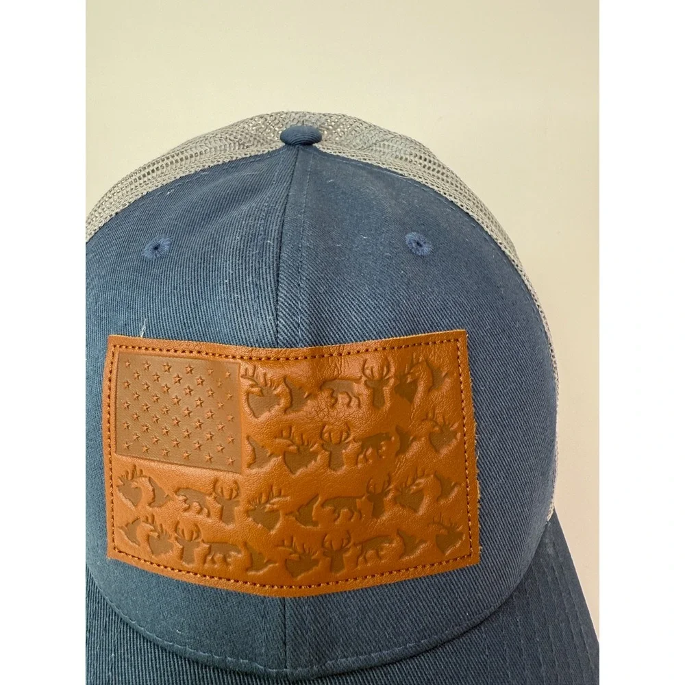 Columbia PHG Trucker Hat American Flag Deer‎ Patch Hunting Fishing Outdoors